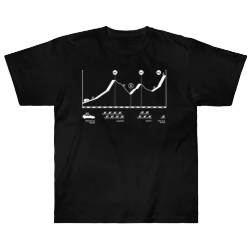 超級山岳T（印刷色：ホワイト）  ヘビーウェイトTシャツ