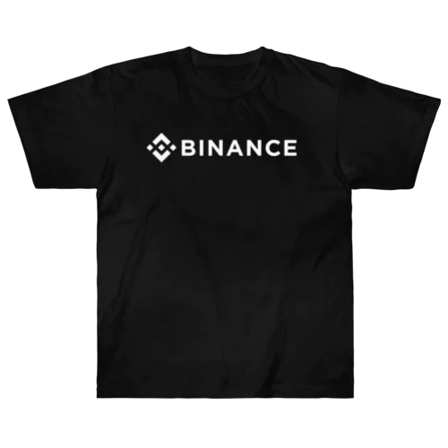 BINANCE-バイナンス- 白ロゴ Heavyweight T-Shirt