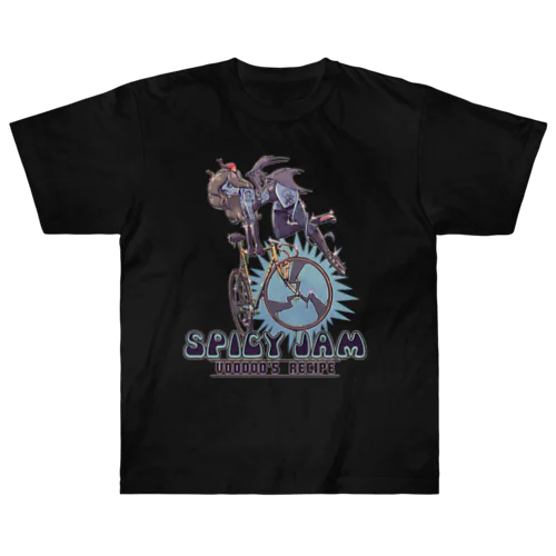 "SPICY JAM" (blue) ヘビーウェイトTシャツ