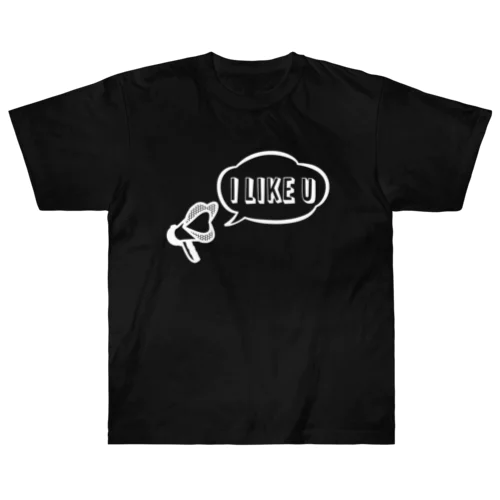 LipMegaphone “I LIKE U”_WH Heavyweight T-Shirt