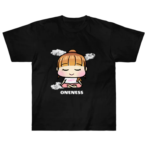 happyちゃん　ビッグ黒Tシャツ　ピンクパンツ Heavyweight T-Shirt