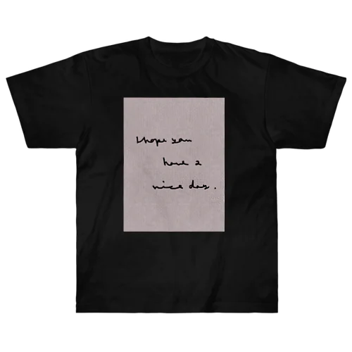 洋書風 message Heavyweight T-Shirt