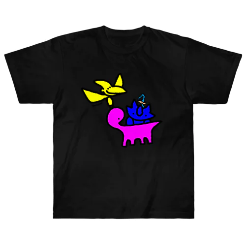 Dinosaur and Dwarf. ヘビーウェイトTシャツ