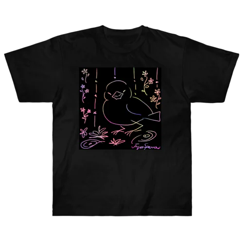 文鳥スクラッチ ヘビーウェイトTシャツ