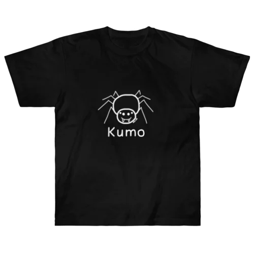 Kumo (クモ) 白デザイン ヘビーウェイトTシャツ