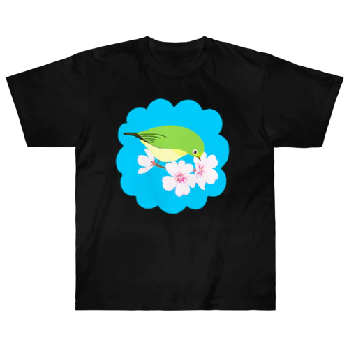 桜とメジロさん Heavyweight T-Shirt