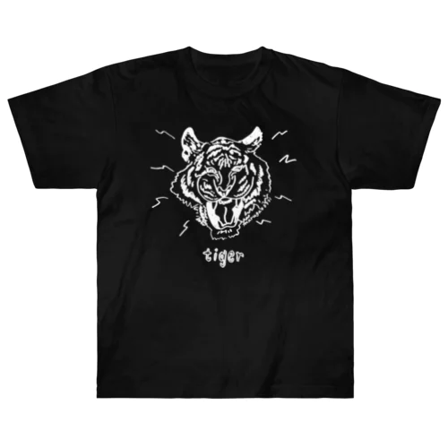 タイガー　白抜き ヘビーウェイトTシャツ