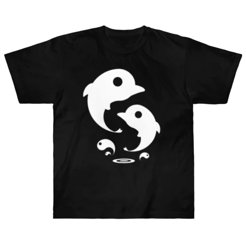 マガタマイルカ(ジャンプ)・白 Heavyweight T-Shirt