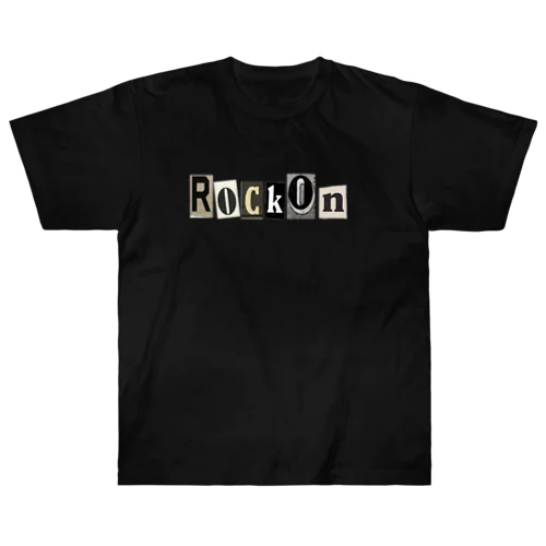 Rock On(黒) ヘビーウェイトTシャツ