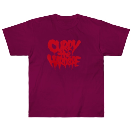 カリーザハードコアレッドロゴ Heavyweight T-Shirt