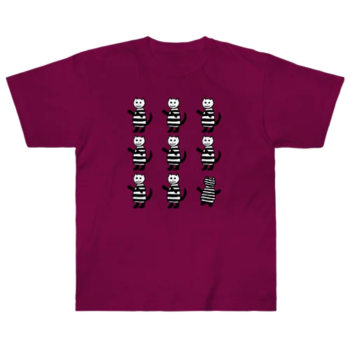 シマシマシェルター 黒 Heavyweight T-Shirt