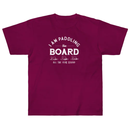 PADDLING THE BOARD _white ヘビーウェイトTシャツ