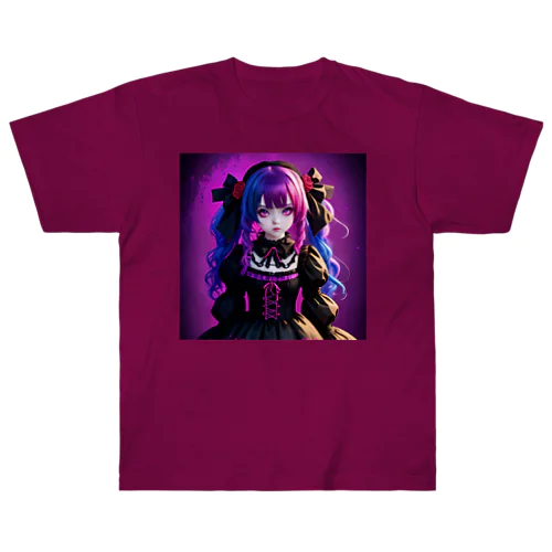 Gothic Lolita girl ヘビーウェイトTシャツ