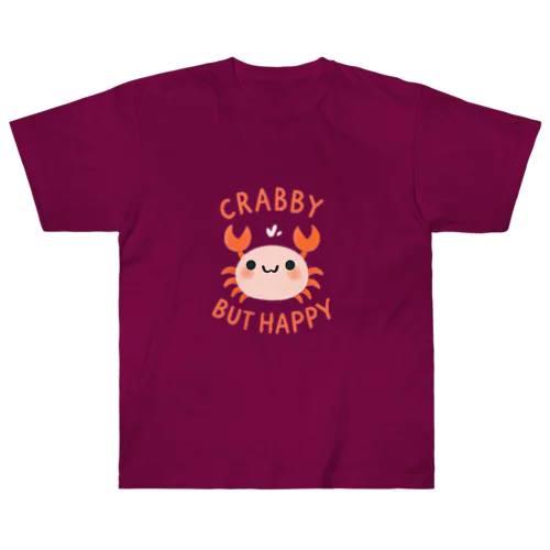 CRABBY BUT HAPPY ヘビーウェイトTシャツ