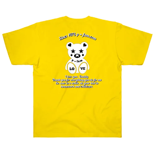 P➛KUMAちゃん(白) ヘビーウェイトTシャツ