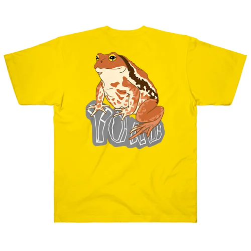 TOAD (ヒキガエル) 英字バージョン　バックプリント ヘビーウェイトTシャツ