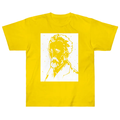白プリント＿フィンセント・ヴィレム・ファン・ゴッホ（Vincent Willem van Gogh） Heavyweight T-Shirt