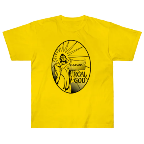 REAL GOD2H.T.(黒文字) ヘビーウェイトTシャツ