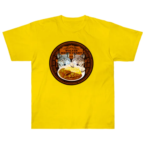 カレーオオカミ Heavyweight T-Shirt