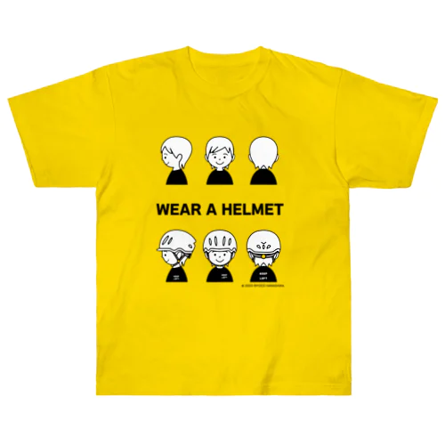 WEAR A HELMET　-ヘルメットをかぶろう- ヘビーウェイトTシャツ