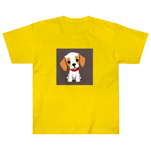 ビーグルの子犬　可愛いアニメーション Heavyweight T-Shirt