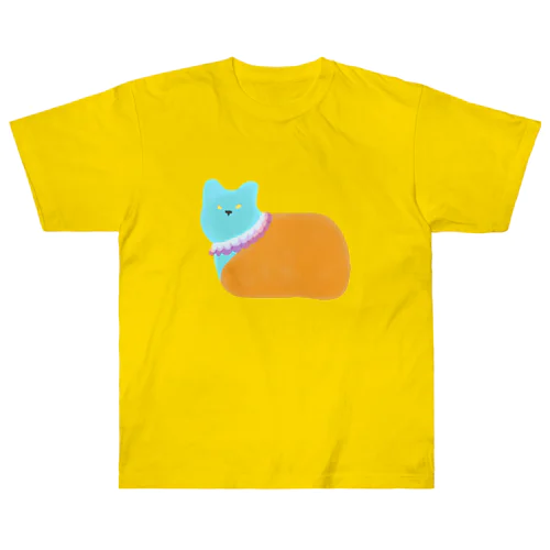 丸っこいネコ神 ヘビーウェイトTシャツ