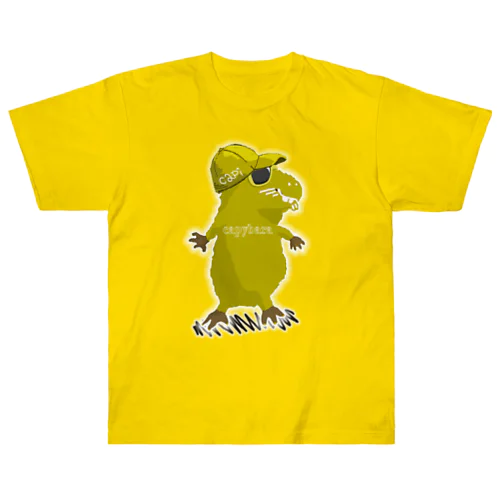 カピバラ‐🧢🕶ｂ1 モスグリーン Heavyweight T-Shirt