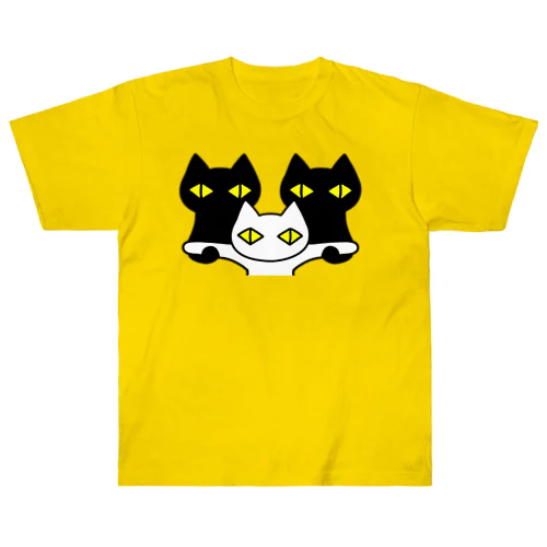 黒猫ボディーガード 002 Heavyweight T-Shirt