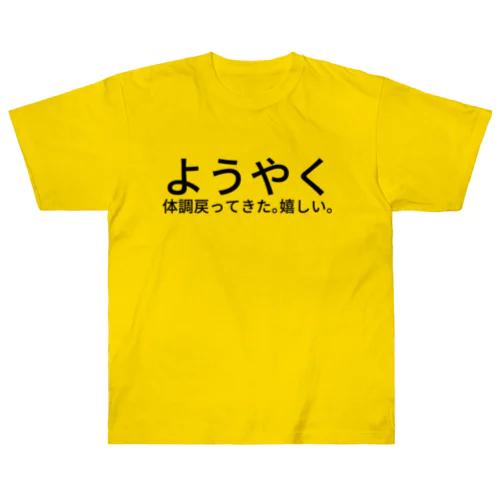 ようやく体調戻ってきた。嬉しい。 Heavyweight T-Shirt