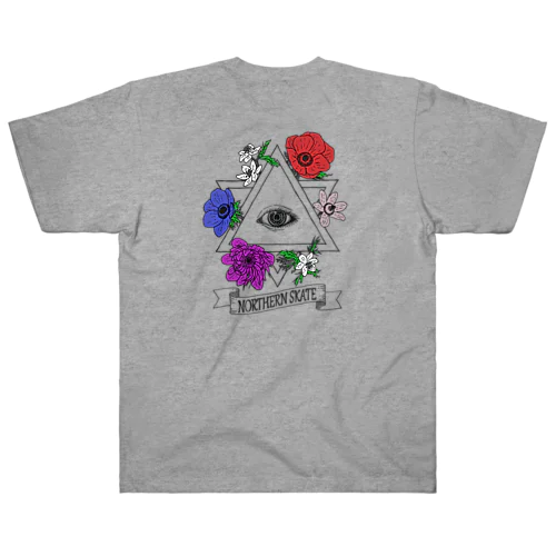 Northern SKaTe "ANEMONE" BLACK COLOR Heavyweight T-Shirt