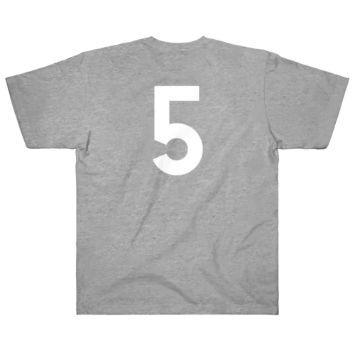 バックプリント：ただの5です。（白文字） ヘビーウェイトTシャツ