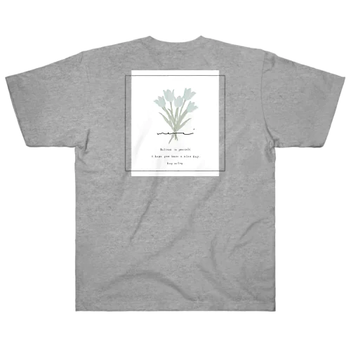 *ミルキーブルーチューリップの花束 Heavyweight T-Shirt