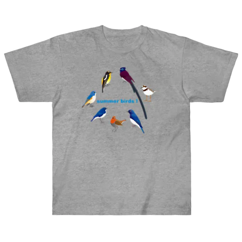 summer birds 1 大 ヘビーウェイトTシャツ