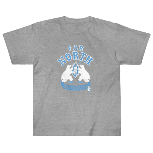 FAR NORTH UNIVERSITY   Blue & White ヘビーウェイトTシャツ