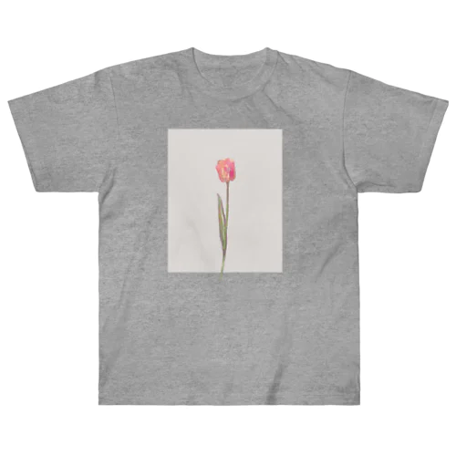 🍑 peach milk tea × peach tulip . Heavyweight T-Shirt
