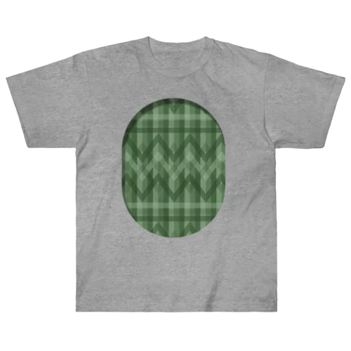 zigzag_window_green ヘビーウェイトTシャツ