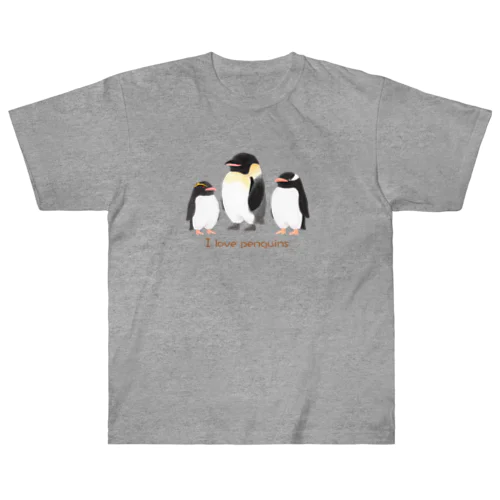 I Love Penguins Heavyweight T-Shirt