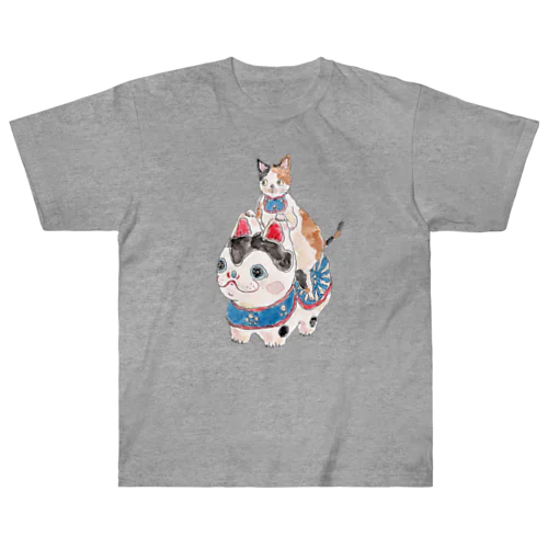 爆走！犬張子にゃんこ Heavyweight T-Shirt