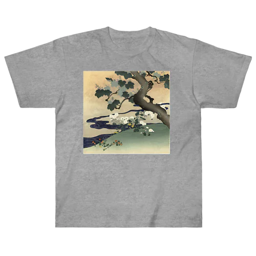 菊の華、月岡耕漁、1890～1900年 ヘビーウェイトTシャツ