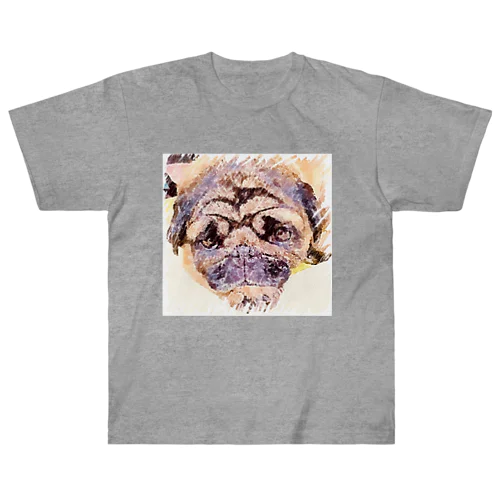 パグ犬　花ちゃん Heavyweight T-Shirt