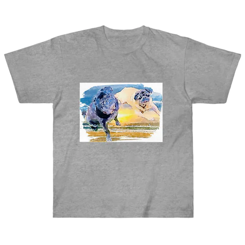 パグ犬　グッズ Heavyweight T-Shirt