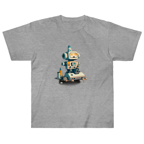 いろいろと四角いレトロなガラクタロボットくん Heavyweight T-Shirt