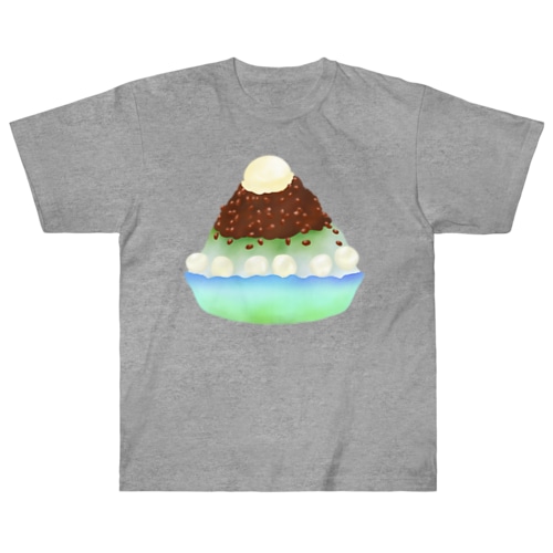 抹茶小豆かき氷 Heavyweight T-Shirt