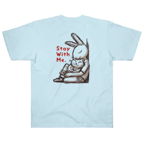 うさぎとねこ　Stay With Me Heavyweight T-Shirt