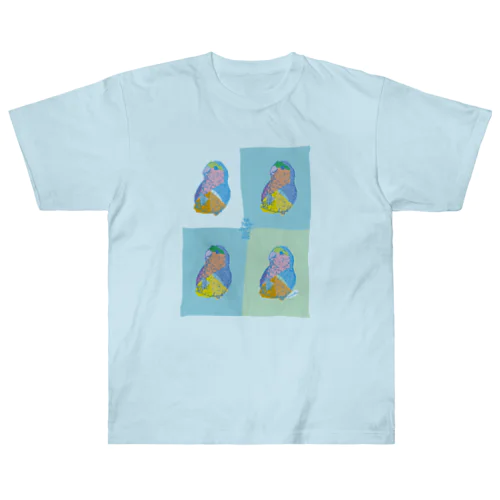 Peach-faced Lovebird ヘビーウェイトTシャツ