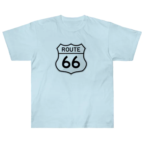 U.S. Route 66  ルート66　ブラック ヘビーウェイトTシャツ