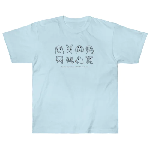 動物大集合！（チャリティー） Heavyweight T-Shirt