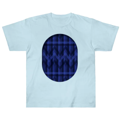 zigzag_window_indigo_blue ヘビーウェイトTシャツ