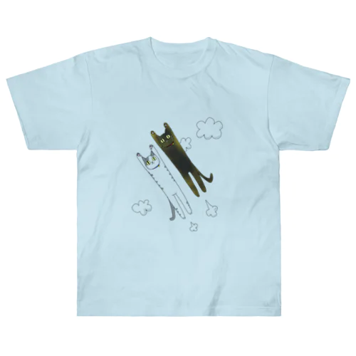 空飛ぶネコ(フクムギ第八号) Heavyweight T-Shirt