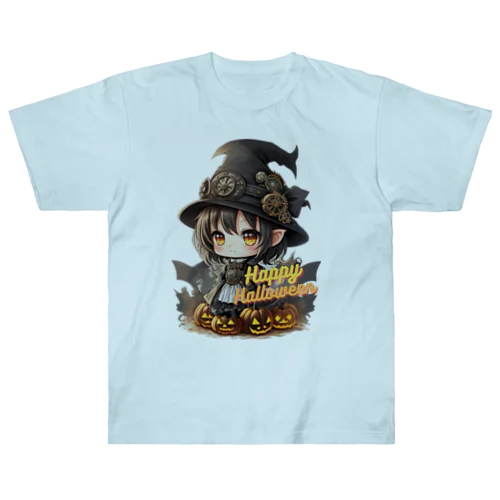 スチームパンク Girlハロウィンスタイル ヘビーウェイトTシャツ